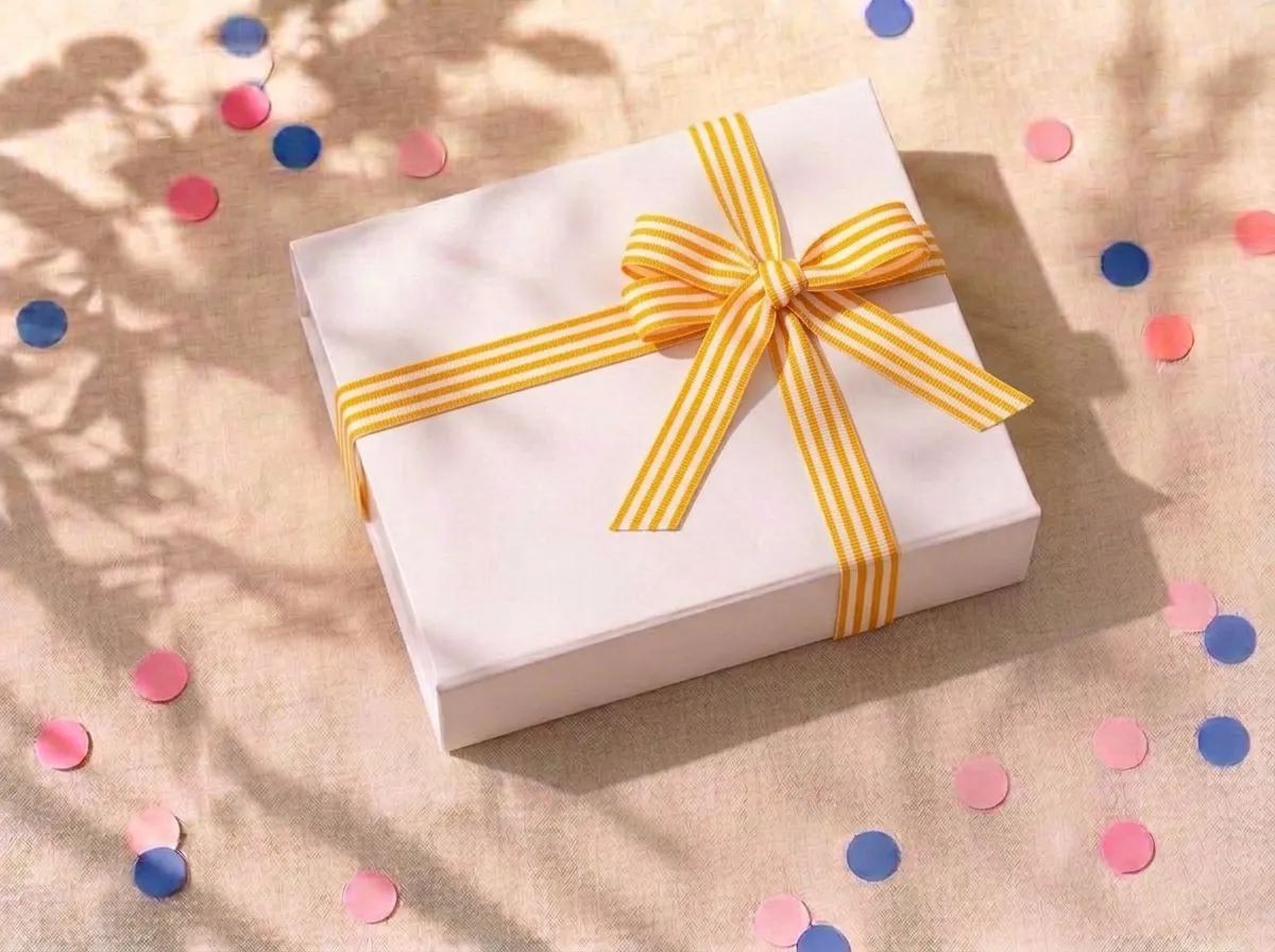 A beautifully wrapped GiftPop gift box